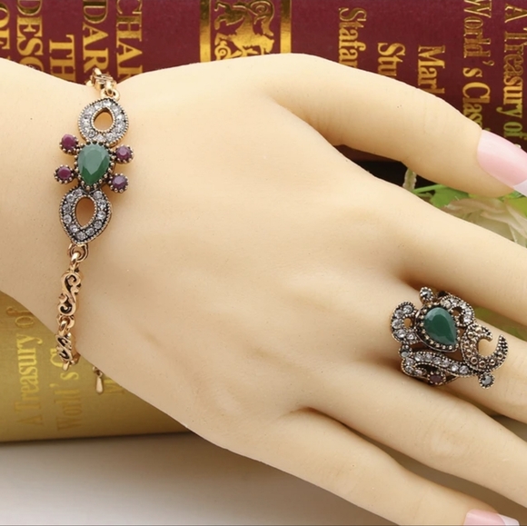 Turkish Vintage Style Jewelry Set for Women,NEW,3Pcs,Antique,WeddingHandmadeGift - Picture 5 of 16